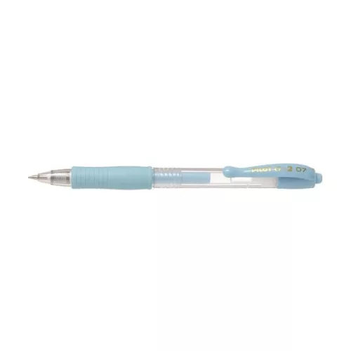 Zseléstoll, 0,32 mm, nyomógombos, PILOT "G-2 Pastel", világoskék