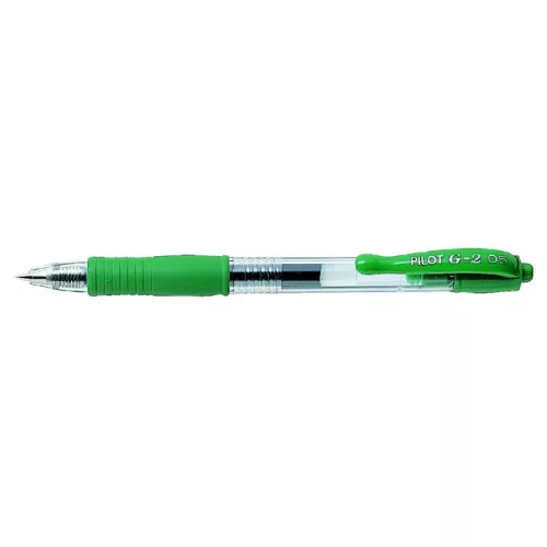 Zseléstoll, 0,25 mm, nyomógombos, PILOT "G-2", zöld