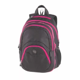   Hátizsák, 2in1, notebook tartóval és audió csatlakozóval, PULSE "Teens", pink-fekete