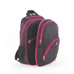 Hátizsák, 2in1, notebook tartóval és audió csatlakozóval, PULSE "Teens", pink-fekete