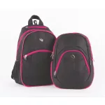 Hátizsák, 2in1, notebook tartóval és audió csatlakozóval, PULSE "Teens", pink-fekete