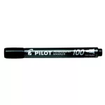 Alkoholos marker, 1 mm, kúpos, PILOT "Permanent Marker 100", fekete