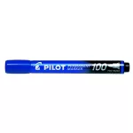 Alkoholos marker, 1 mm, kúpos, PILOT "Permanent Marker 100", kék