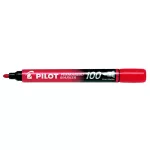Alkoholos marker, 1 mm, kúpos, PILOT "Permanent Marker 100", piros