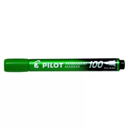   Alkoholos marker, 1 mm, kúpos, PILOT "Permanent Marker 100", zöld