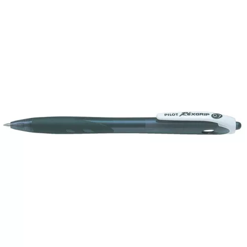 Golyóstoll, 0,22 mm, nyomógombos, PILOT "Rexgrip", fekete