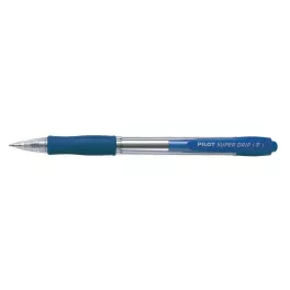   Golyóstoll, 0,22 mm, nyomógombos, PILOT "Super Grip", kék