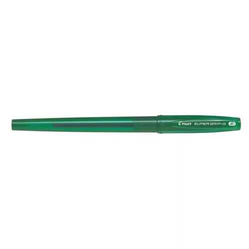 Golyóstoll, 0,22 mm, kupakos, PILOT "Super Grip G", zöld
