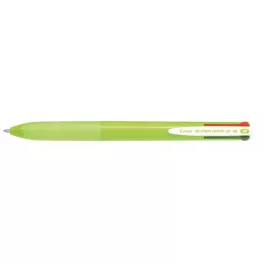   Golyóstoll, 0,27 mm, nyomógombos, világoszöld tolltest, PILOT "Super Grip G", négyszínű
