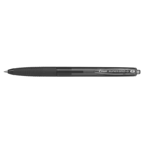 Golyóstoll, 0,22 mm, nyomógombos, PILOT "Super Grip G", fekete