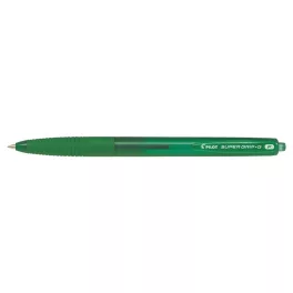   Golyóstoll, 0,22 mm, nyomógombos, PILOT "Super Grip G", zöld