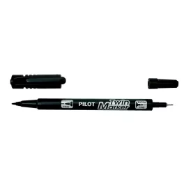   Alkoholos marker, 0,8/2 mm, kétvégű, PILOT "Twin", fekete