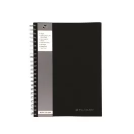   Spirálfüzet, A4, vonalas, 80 lap, PUKKA PAD "Black", fekete