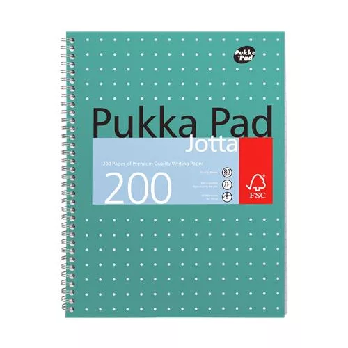 Spirálfüzet, A4+, vonalas, 100 lap, PUKKA PAD, "Metallic Jotta"