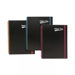   Spirálfüzet, A4+, vonalas, 100 lap, PUKKA PAD, "Neon notepad"