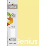 Spirálfüzet, A4, vonalas, 80 lap, PP borító, SHKOLYARYK "Genius Pastel", vegyes