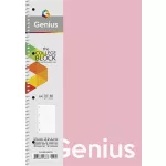 Spirálfüzet, A4, vonalas, 80 lap, PP borító, SHKOLYARYK "Genius Pastel", vegyes