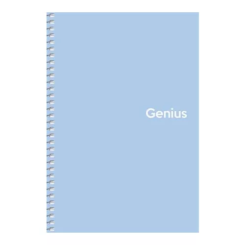 Spirálfüzet, A5, kockás, 80 lap, PP borító, SHKOLYARYK "Genius Pastel", vegyes