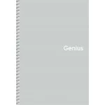 Spirálfüzet, A5, kockás, 80 lap, PP borító, SHKOLYARYK "Genius Pastel", vegyes