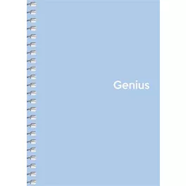   Spirálfüzet, A6, kockás, 80 lap, PP borító, SHKOLYARYK "Genius Pastel", vegyes