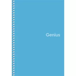   Spirálfüzet, A5, kockás, 80 lap, PP borító, SHKOLYARYK "Genius", vegyes