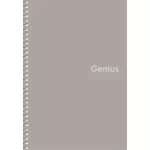 Spirálfüzet, A5, kockás, 80 lap, PP borító, SHKOLYARYK "Genius", vegyes
