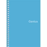 Spirálfüzet, A6, kockás, 80 lap, PP borító, SHKOLYARYK "Genius", vegyes