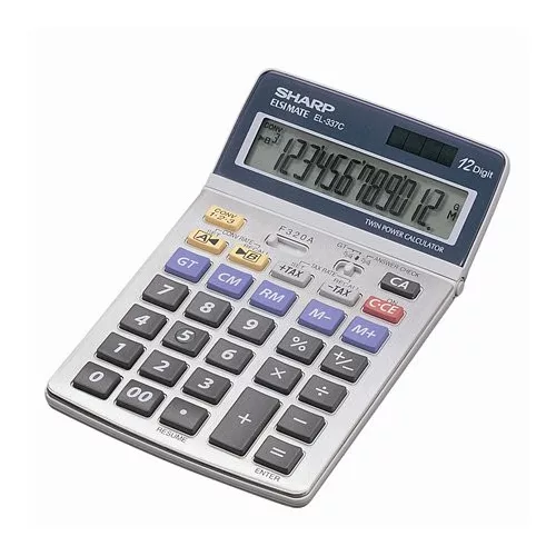 Számológép, asztali, 12 számjegy, SHARP "EL-337"
