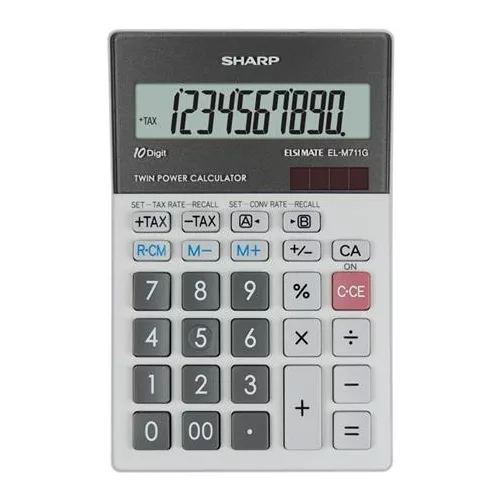 Számológép, asztali, 10 számjegy, SHARP "EL-M711G"