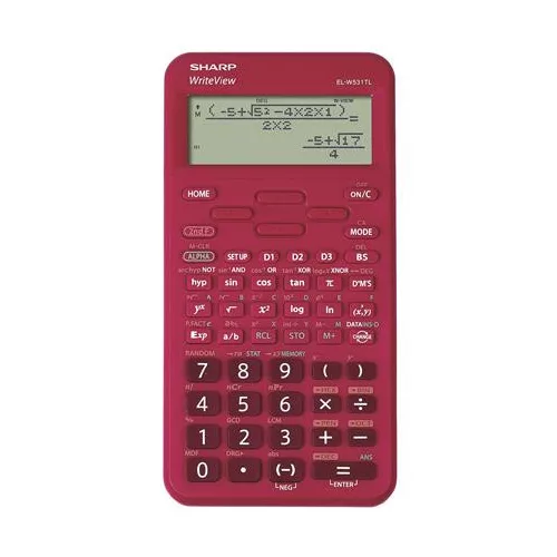 Számológép, tudományos, 420 funkció, SHARP "EL-W531TL", meggypiros