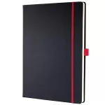 Jegyzetfüzet, exkluzív, A4, vonalas, 97 lap, keményfedeles, SIGEL "Conceptum Red Edition", fekete-piros