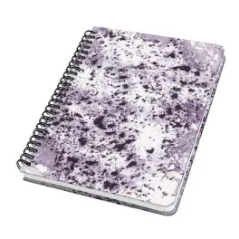   Spirálfüzet, 162x215 mm, pontrácsos, 60 lap, keményfedeles, SIGEL "Jolie", Violet Marble
