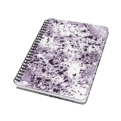 Spirálfüzet, 162x215 mm, pontrácsos, 60 lap, keményfedeles, SIGEL "Jolie", Violet Marble