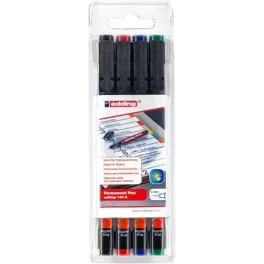   Alkoholos marker készlet, OHP, 0,3 mm, EDDING "140 S", 4 különböző szín