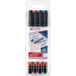   Alkoholos marker készlet, OHP, 1 mm, EDDING "142 M", 4 különböző szín