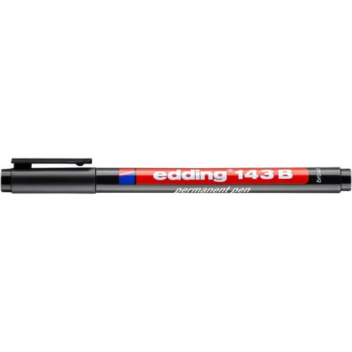 Alkoholos marker, OHP, 1 mm, EDDING "143 B", fekete