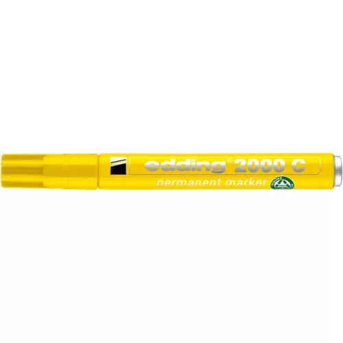 Alkoholos marker, 1,5-3 mm, kúpos, EDDING "2000", sárga