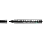 Alkoholos marker, 1-5 mm, vágott, EDDING "2200", fekete