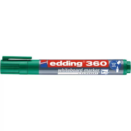 Tábla- és flipchart marker, 1,5-3 mm, kúpos, EDDING "360", zöld