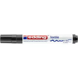   Textilmarker, 2-3 mm, kúpos, EDDING "4500", fekete