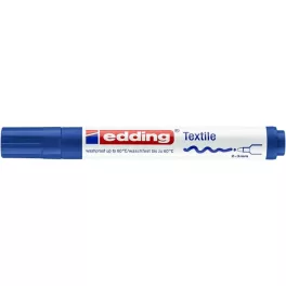 Textilmarker, 2-3 mm, kúpos, EDDING "4500", kék