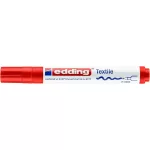 Textilmarker, 2-3 mm, kúpos, EDDING "4500", piros