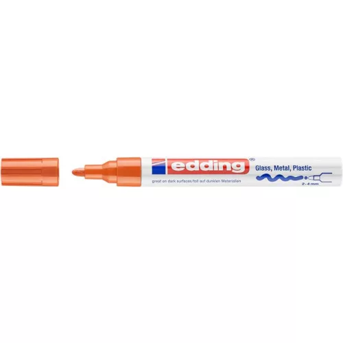 Lakkmarker, 2-4 mm, EDDING "750", narancssárga