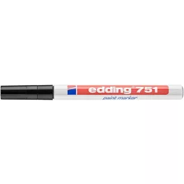 Lakkmarker, 1-2 mm, EDDING "751", fekete
