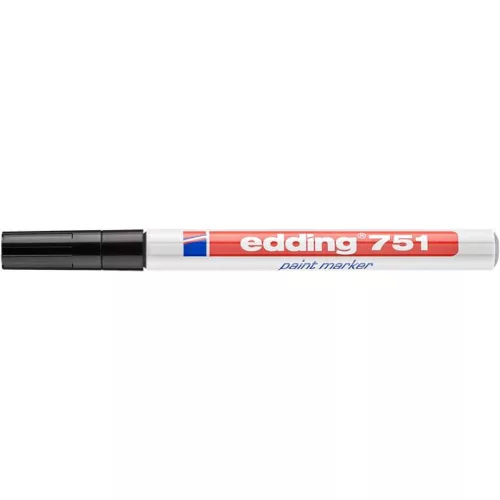 Lakkmarker, 1-2 mm, EDDING "751", fekete