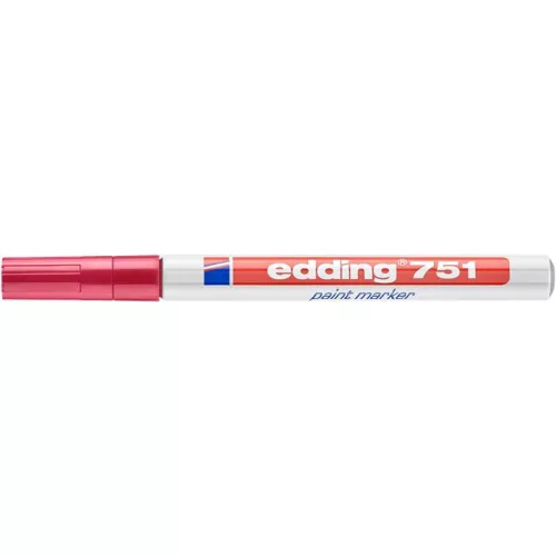 Lakkmarker, 1-2 mm, EDDING "751", piros