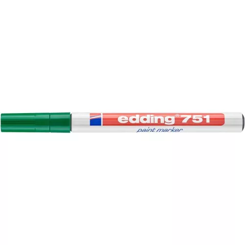 Lakkmarker, 1-2 mm, EDDING "751", zöld