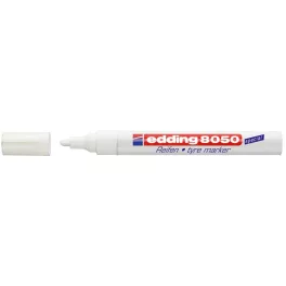   Gumijelölő marker, 2-4 mm, kúpos, EDDING "8050", fehér