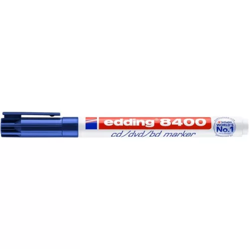 Alkoholos marker, CD/DVD, 0,5-1 mm, EDDING "8400", kék
