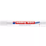Jelölő marker, 10 mm, kúpos, EDDING "950", fehér